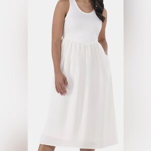 Time and Tru Size XL, 16/18, Off White, Sleeveless Midi Dress. NWT!